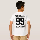 Personalisierte Namensnummer Custom Sport Jersey T-Shirt (Schwarz voll)