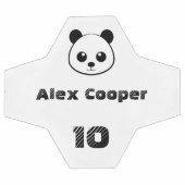 Personalisierte Namensnummer Lächelndes Panda Fußball (Flach)