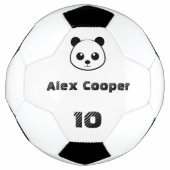 Personalisierte Namensnummer Lächelndes Panda Fußball (Vorderseite)