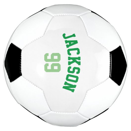 Personalisierte Namensnummer Minimalgrün Fußball (Gedreht)