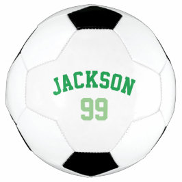 Personalisierte Namensnummer Minimalgrün Fußball