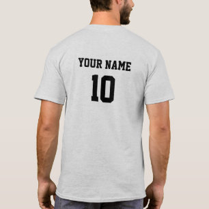Personalisierte Namensnummer, Vorderseite T-Shirt
