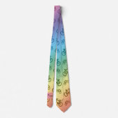 Personalisierte Namensregenbogenfahrräder Krawatte (Rückseite)