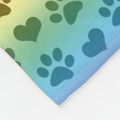 Personalisierte Namensregenbogenherzen und Fleecedecke (Ecke)