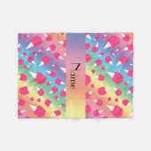 Personalisierte NamensregenbogenZuckerwatte Fleecedecke (Vorderseite (Horizontal))