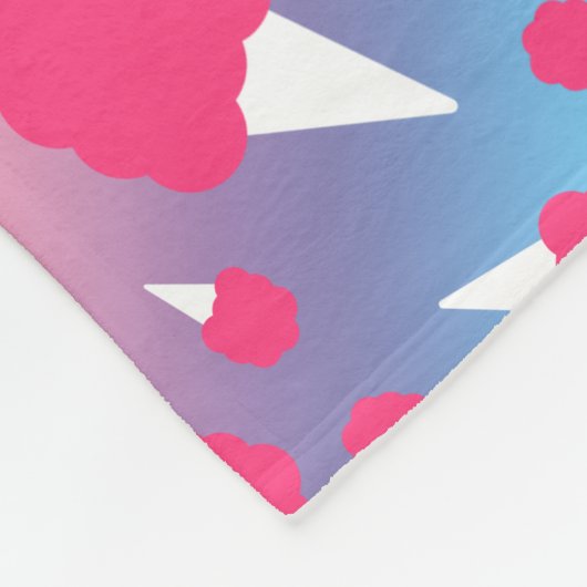 Personalisierte NamensregenbogenZuckerwatte Fleecedecke (Ecke)