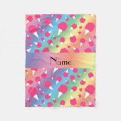 Personalisierte NamensregenbogenZuckerwatte Fleecedecke (Vorderseite)