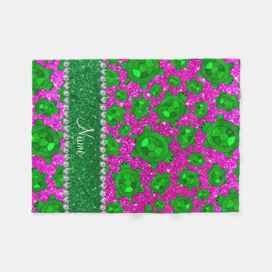 Personalisierte Namensrosa Fleecedecke (Vorderseite (Horizontal))