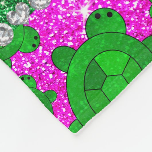 Personalisierte Namensrosa Fleecedecke (Ecke)