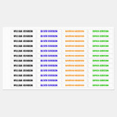 Personalisierte Namensschilder für Kleidungsstücke Etiketten (Blatt)