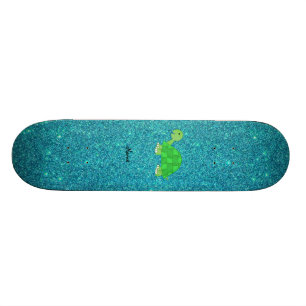 Personalisierte Namensschildkröte Skateboard