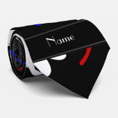 Personalisierte Namensschwarzbürsten und Krawatte (Gerollt)