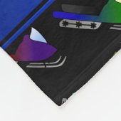 Personalisierte Namensschwarzes Snowmobiles Fleecedecke (Ecke)