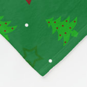 Personalisierte Namensslothgrün-Weihnachtsbäume Fleecedecke (Ecke)