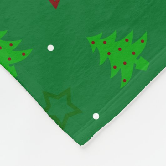 Personalisierte Namensslothgrün-Weihnachtsbäume Fleecedecke (Ecke)