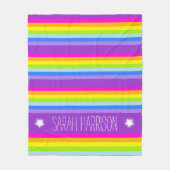 Personalisierte Namensstreifen für Regenbogen Fleecedecke (Vorderseite)