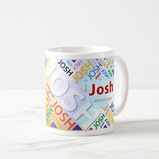 Personalisierte NamensTasse Josh Kaffeetasse (VorderseiteRechts)