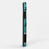 Personalisierte Namenstürkis-Glitterpferde Case-Mate iPhone Hülle (Hinten/Rechts)