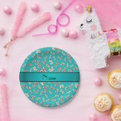 Personalisierte Namenstürkisdominos Pappteller (Party)