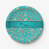 Personalisierte Namenstürkisdominos Pappteller (Vorderseite)