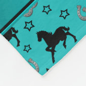 Personalisierte Namenstürkispferdesterne Hufeisen Fleecedecke (Ecke)