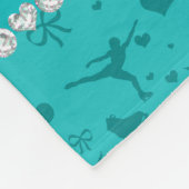 Personalisierte Namenstürkiszahl Skaten Fleecedecke (Ecke)