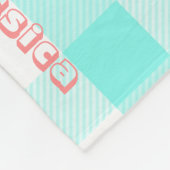 Personalisierte Namenstypographie-aquamarines Fleecedecke (Ecke)