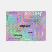 Personalisierte Namenstypographie-helle Fleecedecke (Vorderseite (Horizontal))