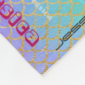 Personalisierte Namenstypographie-helle Fleecedecke (Ecke)