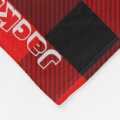 Personalisierte Namenstypographie-roter Büffel Fleecedecke (Ecke)