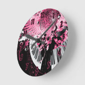 Personalisierte Namensuhr-Ozean-Tanzmusik-Disco Runde Wanduhr (Winkel)