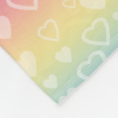 Personalisierte Namensunicornregenbogenherzen Fleecedecke (Ecke)