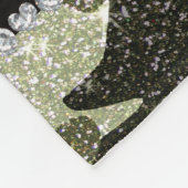 Personalisierte Namenswaldgrün-Glittertarnung Fleecedecke (Ecke)