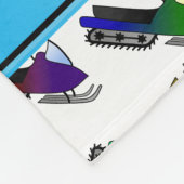 Personalisierte Namensweiß Snowmobiles Fleecedecke (Ecke)