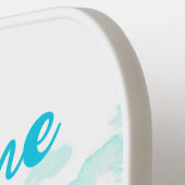 Personalisierte Namenswellen am Strand Pickleball Schläger (Linke Seite)