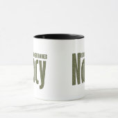 Personalisierte "Nancy" in der dunklen Armeegründe Tasse (Zentrum)