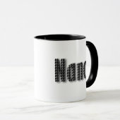 Personalisierte "Nancy" in Schwarz-Weiß-Kunst Tasse (VorderseiteRechts)