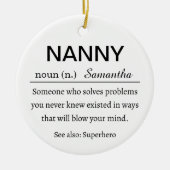 Personalisierte Nanny-Definition Keramik Ornament (Vorne)