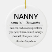 Personalisierte Nanny-Definition Keramik Ornament (Hinten)