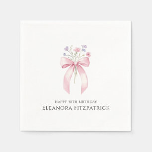 Personalisierte Napkins 30. Geburtstagsbow-Wildblu Serviette