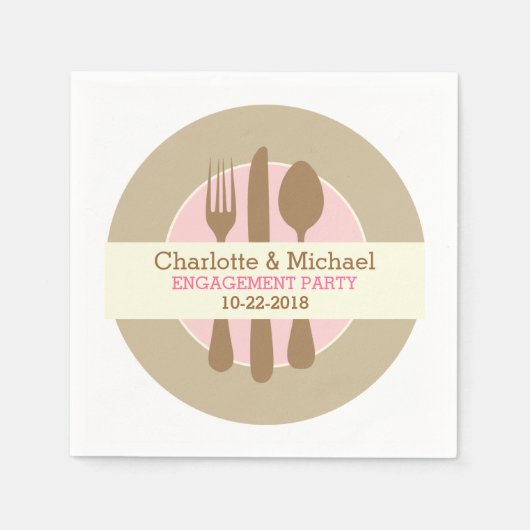 Personalisierte Napkins-Anhänger Serviette (Vorderseite)