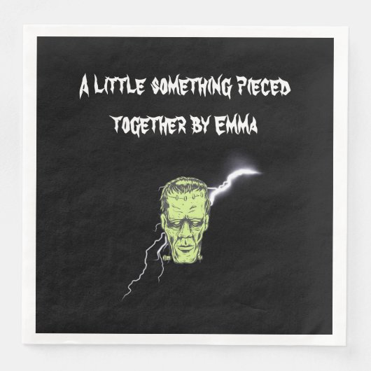 Personalisierte Napkins, Frankenstein Halloween Serviette (Vorderseite)