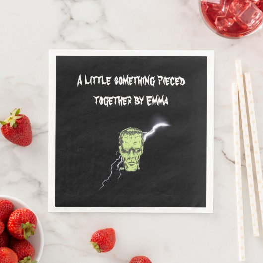 Personalisierte Napkins, Frankenstein Halloween Serviette (Beispiel)