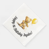 Personalisierte Napkins für den Geburtstag, Baby D Serviette (Ecke)