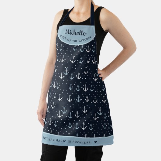 Personalisierte narbenblaue Ankerstruktur Schürze (InSitu)