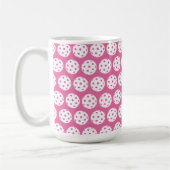 Personalisierte Narbenrosa und weißes Pickleball Kaffeetasse (Links)