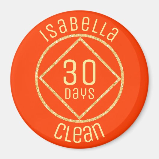 Personalisierte Narkotika Anonyme 30 Tage rein Magnet (Vorne)