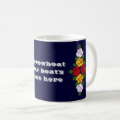 Personalisierte Narrowboat Rosen Kaffeetasse (VorderseiteRechts)