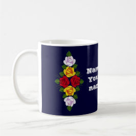 Personalisierte Narrowboat Rosen Kaffeetasse