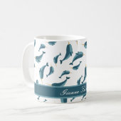Personalisierte Narwhal-Kaffee-Tasse Kaffeetasse (Vorderseite Links)